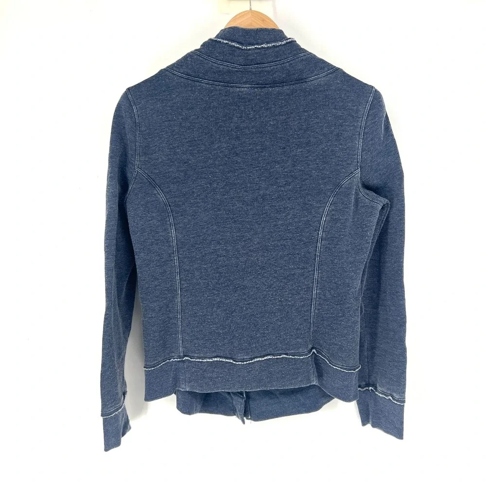 Calvin Klein Performance‎ Sweater Double Collar Zipper Front Womens Size L Blue